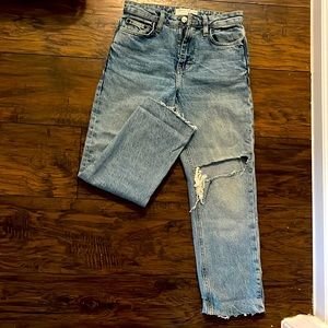 Top shop cropped mom Jean